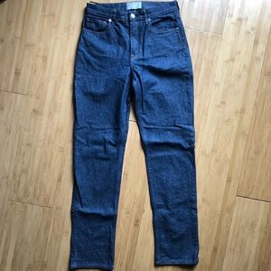 Everlane High Rise Straight Leg Long Inseam Denim Jeans Size 28